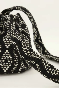 My Jewellery Sac Rond Et Blanc à Bandoulière Avec Imprimé Aztèque Noir Sale