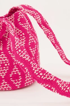 My Jewellery Sac Rond à Bandoulière Avec Imprimé Aztèque Rose Outlet