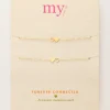 My Jewellery Set De 2 Bracelets à 2 Coeurs New