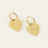 My Jewellery Sunchasers Boucles D’oreilles à Coeur Et Strass Fashion