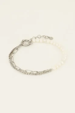 My Jewellery Sunchasers Bracelet De Cheville Chaînes Et Perles Blanches Best