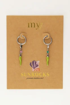 My Jewellery Sunrocks Boucles D'oreilles Avec Coeur Et Poivre Hot