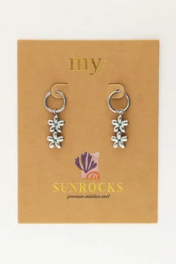 My Jewellery Sunrocks Boucles D'oreilles Avec Doubles Fleurs Best