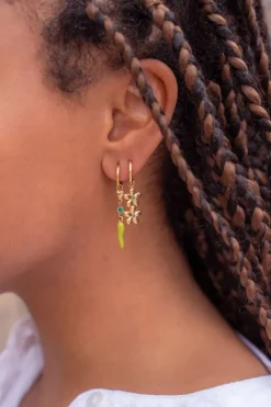 My Jewellery Sunrocks Boucles D'oreilles Avec Doubles Fleurs Best