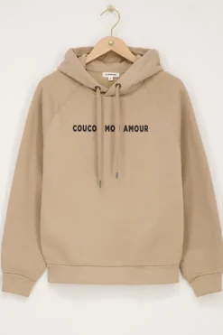My Jewellery Sweat à Capuche ''Au Revoir'' Beige Best