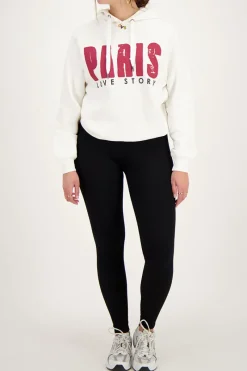 My Jewellery Sweat à Capuche Blanc Paris Love Story Outlet