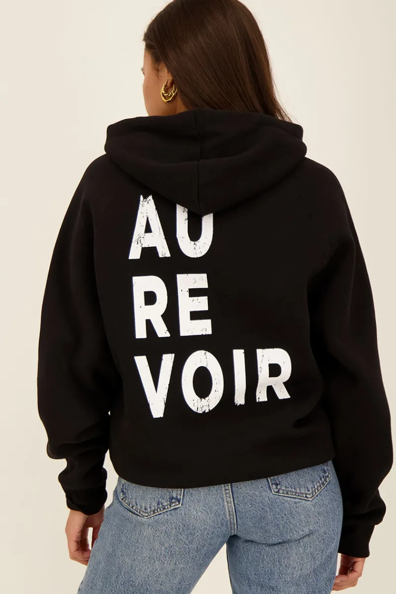 My Jewellery Sweat à Capuche Noir « Au Revoir » Blanc/Noir Discount