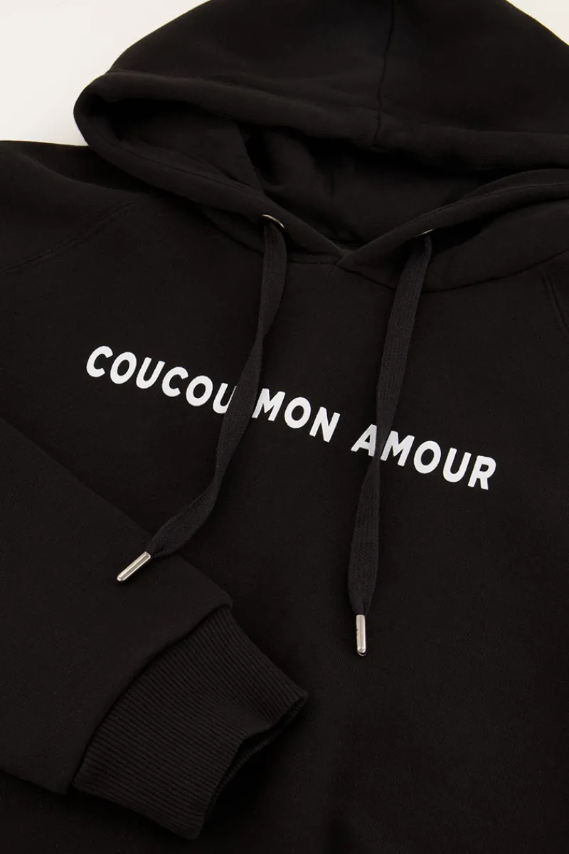 My Jewellery Sweat à Capuche Noir « Au Revoir » Blanc/Noir Discount