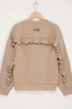 My Jewellery Sweat à Volants Et écusson Beige Clearance