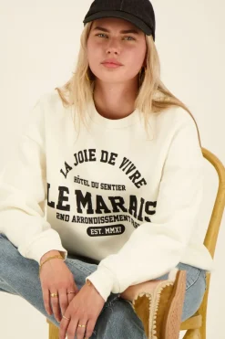 My Jewellery Sweat Blanc "La Joie De Vivre" Hot
