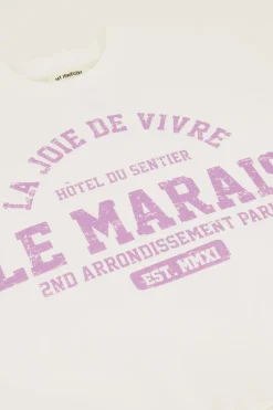 My Jewellery Sweat Blanc Le Marais Blanc/Violet clair Clearance