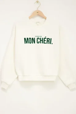 My Jewellery Sweat Blanc Mon Chéri Vert/Blanc Fashion