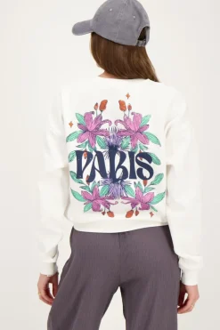 My Jewellery Sweat Paris à Fleurs Blanc Best