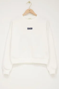 My Jewellery Sweat Paris à Fleurs Blanc Best