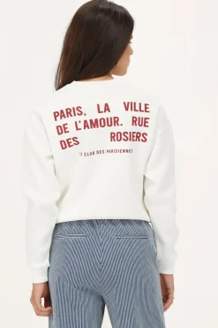 My Jewellery Sweat Blanc "Paris La Ville" Blanc/Rouge New