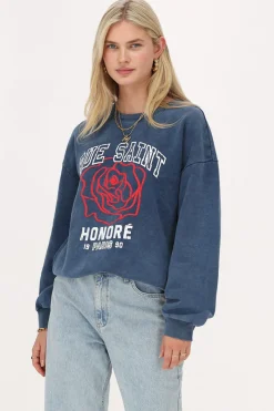 My Jewellery Sweat Bleu Foncé "Rue Saint Honoré" Sale