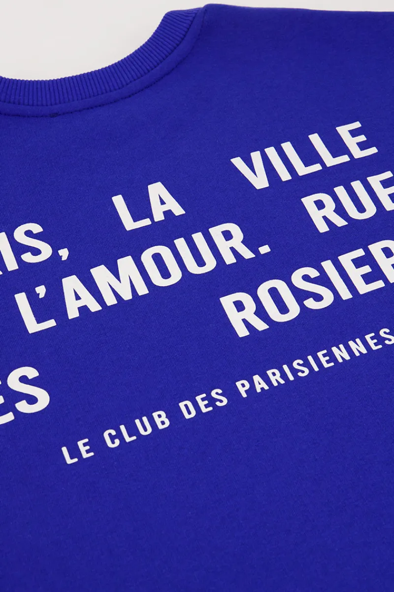 My Jewellery Sweat Bleu "Paris La Ville" Blanc/Bleu Sale
