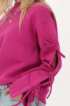 My Jewellery Sweat Fuchsia Avec Nœuds Rose/Fuchsia Hot