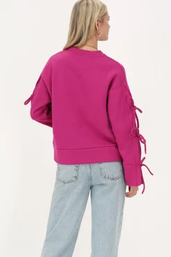 My Jewellery Sweat Fuchsia Avec Nœuds Rose/Fuchsia Hot