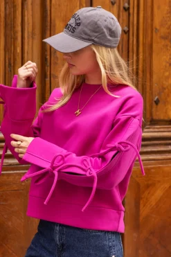 My Jewellery Sweat Fuchsia Avec Nœuds Rose/Fuchsia Hot
