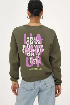 My Jewellery Sweat Graffiti Vert Foncé 
