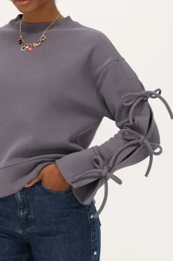 My Jewellery Sweat Gris Foncé Avec Nœuds Gris/Gris foncé Discount