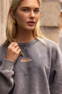 My Jewellery Sweat Gris Foncé "Rue Des Rosiers" New