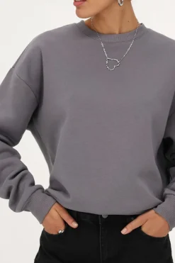 My Jewellery Sweat Gris Foncé "Rue Du Rendez Vous" Discount