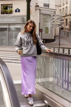 My Jewellery Sweat "L'amour Au Pouvoir" Gris Fashion