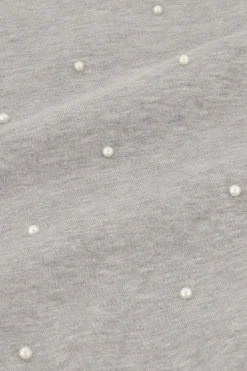 My Jewellery Sweat Gris Oversize Avec Perles Discount