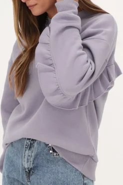 My Jewellery Sweat Lilas Avec Volants Et écusson Violet clair Sale