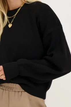 My Jewellery Sweat Côtelé Noir Sale