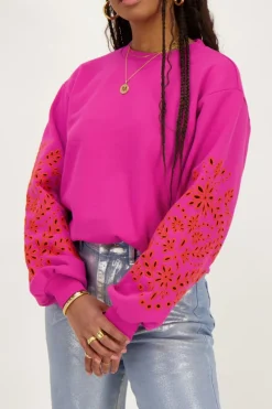 My Jewellery Sweat Rose à Manches Brodées Best