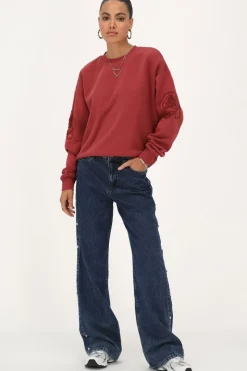 My Jewellery Sweat Rouge Avec Broderie Online