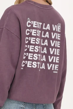 My Jewellery Sweat Violet "C'est La Vie" Violet/Violet foncé Sale