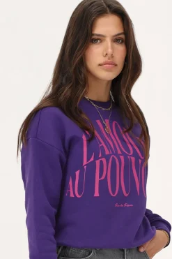 My Jewellery Sweat "L'amour Au Pouvoir" Violet Discount