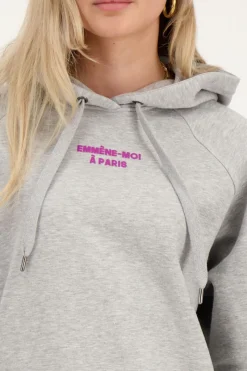 My Jewellery Sweat-shirt à Capuche Gris Emmène-moi à Paris Discount