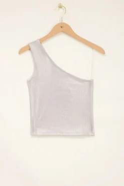 My Jewellery Top Asymétrique Argenté Fashion
