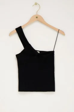 My Jewellery Top Asymétrique Avec Effet Torsadé Noir Sale