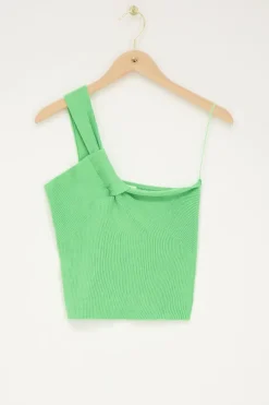 My Jewellery Top Asymétrique Avec Effet Torsadé Vert Outlet