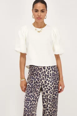 My Jewellery Top à Manches Bouffantes Blanc Best