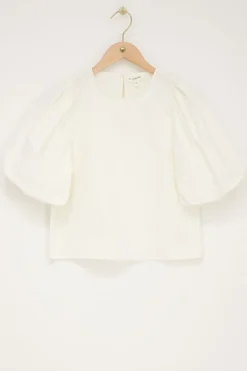 My Jewellery Top à Manches Bouffantes Blanc Best