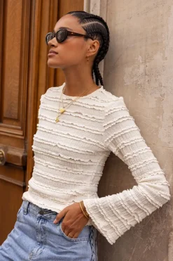 My Jewellery Top à Manches évasées Blanc Best