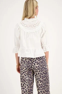 My Jewellery Top Avec Nœuds Et Broderies Blanc Online