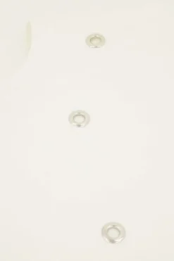 My Jewellery Top Blanc Sans Manches Avec Anneaux Décoratifs Fashion