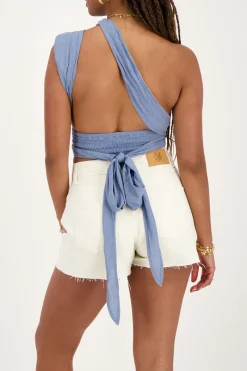 My Jewellery Top En Lurex Bleu New