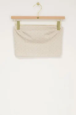 My Jewellery Top Corset En Lin Beige Avec Clous Sale