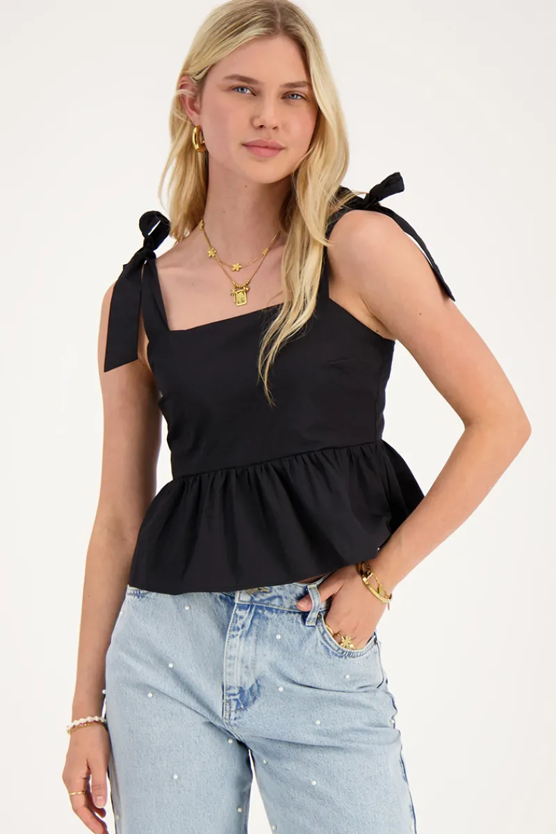 My Jewellery Top Corset Noir Avec Nœuds Papillon Hot