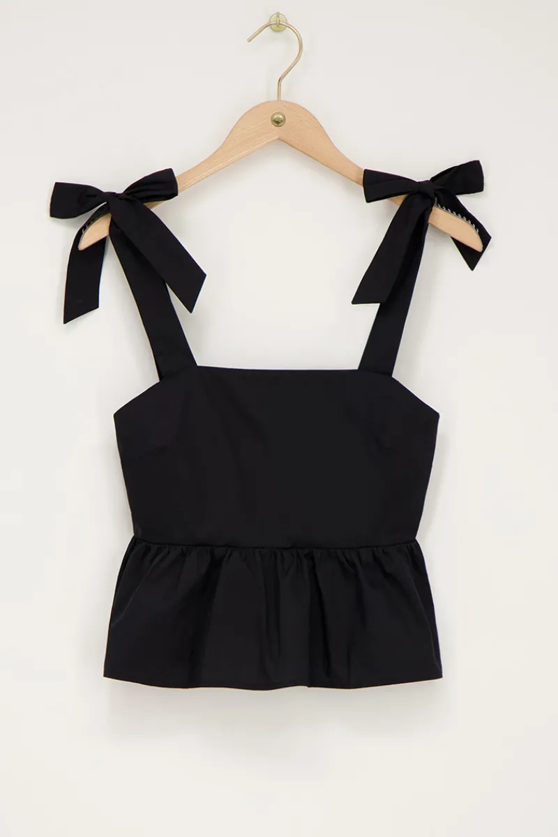 My Jewellery Top Corset Noir Avec Nœuds Papillon Hot
