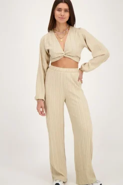 My Jewellery Top Court Avec Boutons Beige Outlet